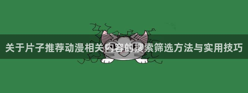 动漫天堂高分动漫：关于片子推荐动漫相关内容的搜索筛选方法与实用技巧配图